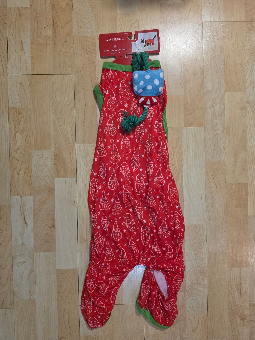 Wondershop at Target Pet Dog Red Holiday Pajamas & Toy Size XL up to 100lbs New
